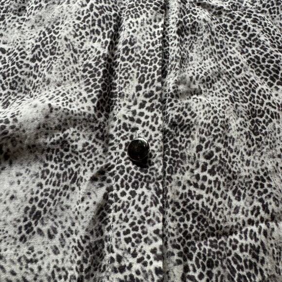 The Kooples Women’s Silk blend leopard Button Front Blouse Sz Small Long Sleeve - Picture 4 of 9
